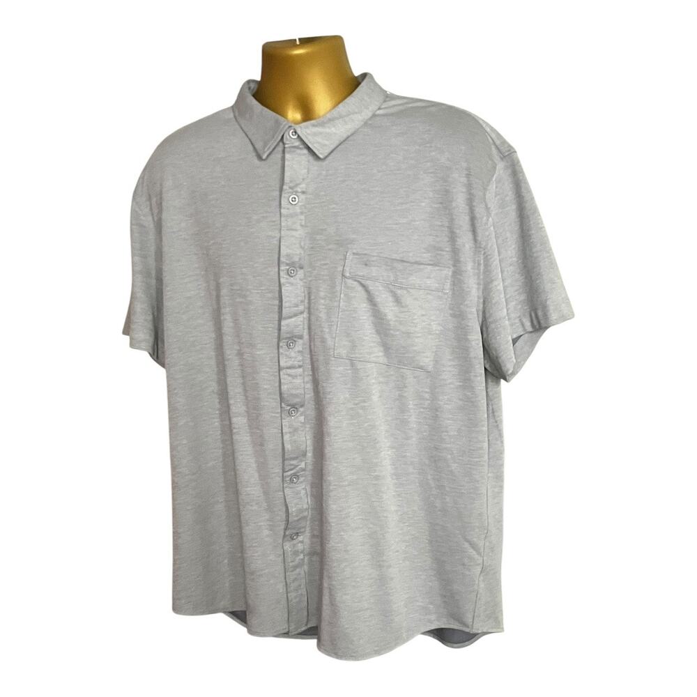 Stylus Gray Short Sleeve Button Up Shirt XXL - Picture 2 of 4